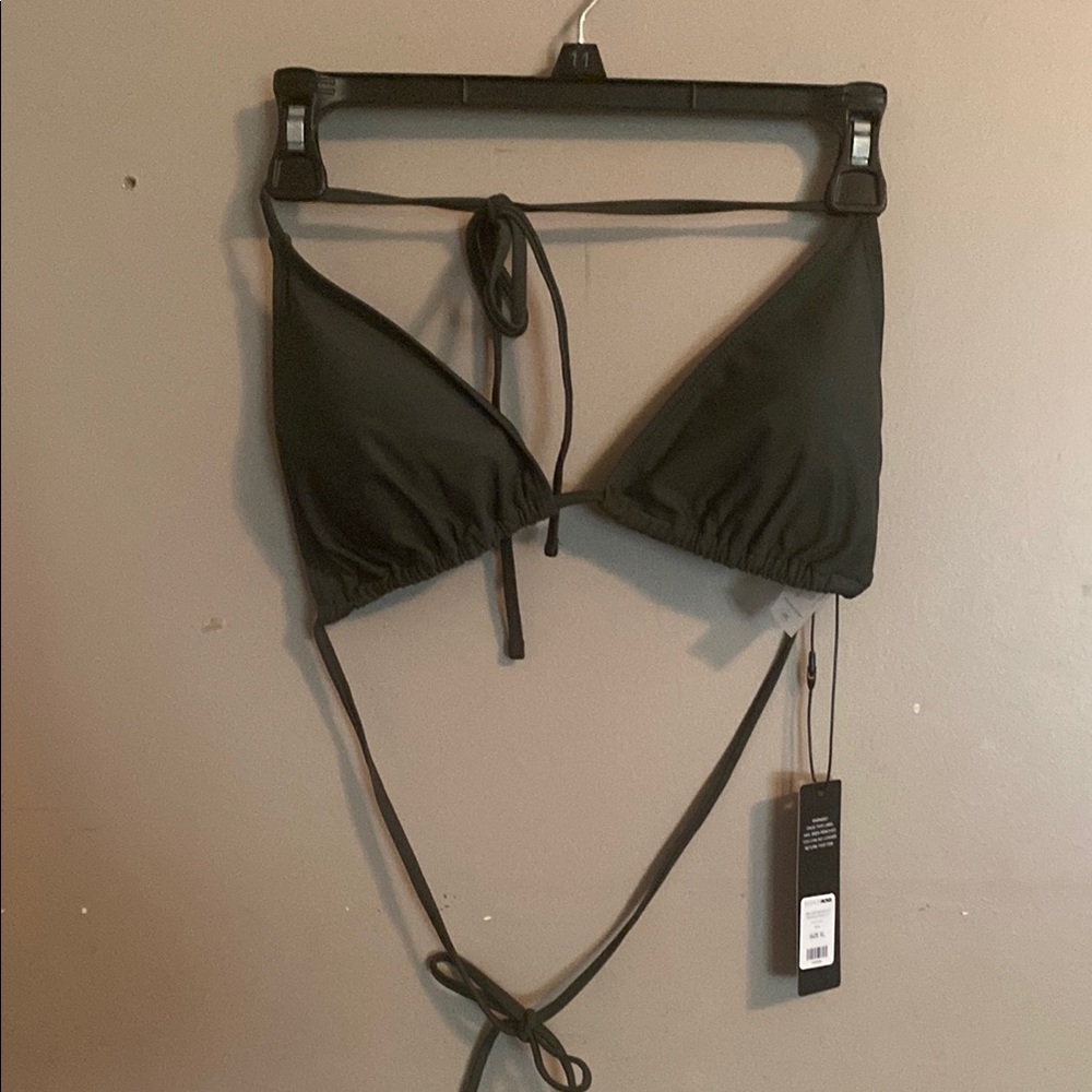 Fashion Nova olive green Bikini top